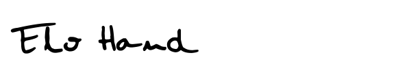Elo Hand font preview